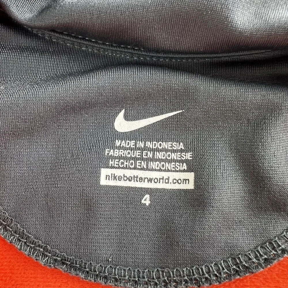 Nike Toddler Boys Full Zip Long Sleeve Jacket Size 4T Orange Grey Mock Neck